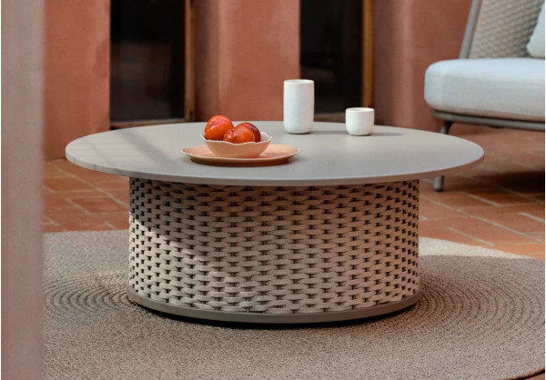 Журнальный столик La Forma Sedalis O00099RO39 Серо-коричневый Ø 99 см-1