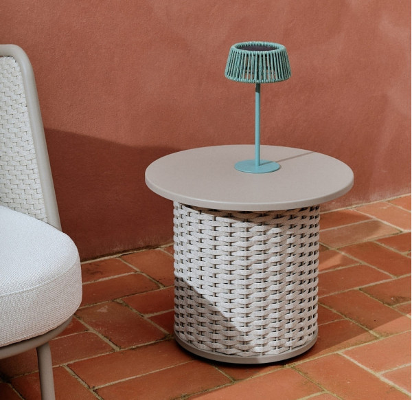 Кофейный столик La Forma Sedalis O00098RO39 Серо-коричневый Ø 50 см-0