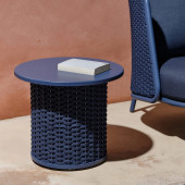 Кавовий столик La Forma Sedalis O00098RO25 Синій Ø 50 см