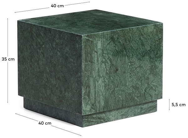 Приставной столик La Forma Sorein T00293PM06 Зеленый 40х40 см-7