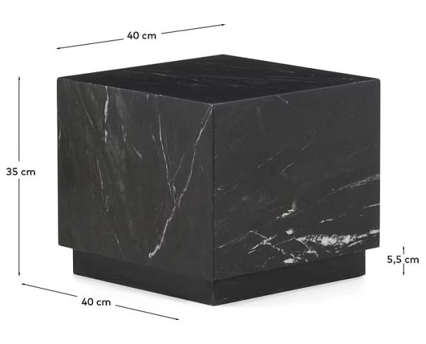 Приставний столик La Forma Sorein T00294PM01 Чорний 40х40 см-10