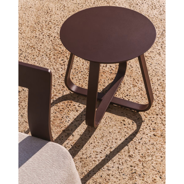 Садовый журнальный столик La Forma Tamaris O00663RR09 Коричневый Ø 48 см-5