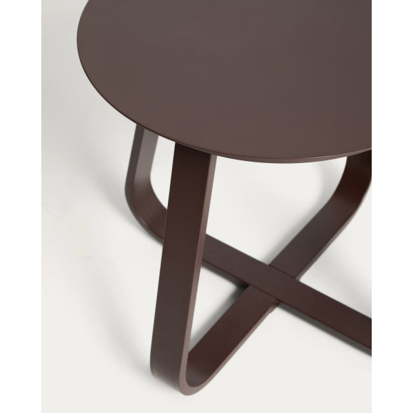 Садовый журнальный столик La Forma Tamaris O00663RR09 Коричневый Ø 48 см-9