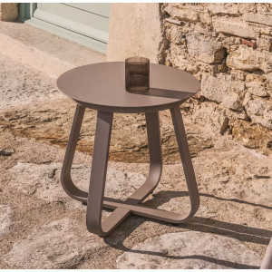 Садовый журнальный столик La Forma Tamaris O00663RR12 Бежевый Ø 48 см