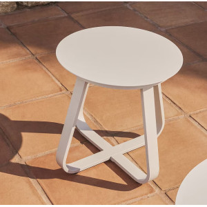 Садовый журнальный столик La Forma Tamaris O00663RR39 Экрю Ø 48 см