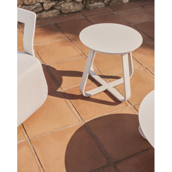 Садовый журнальный столик La Forma Tamaris O00663RR39 Экрю Ø 48 см-1