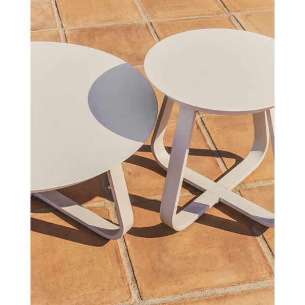 Садовый журнальный столик La Forma Tamaris O00663RR39 Экрю Ø 48 см-2