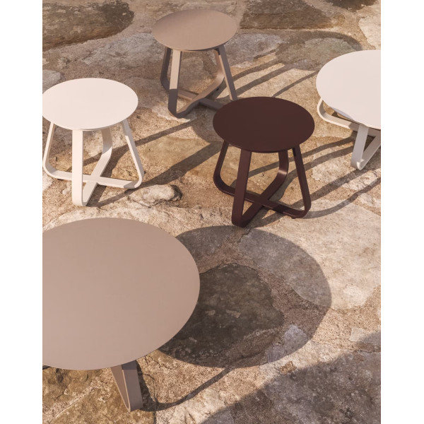 Садовый журнальный столик La Forma Tamaris O00663RR39 Экрю Ø 48 см-5