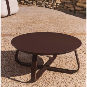 Садовый журнальный столик La Forma Tamaris O00664RR09 Коричневый Ø 80 см