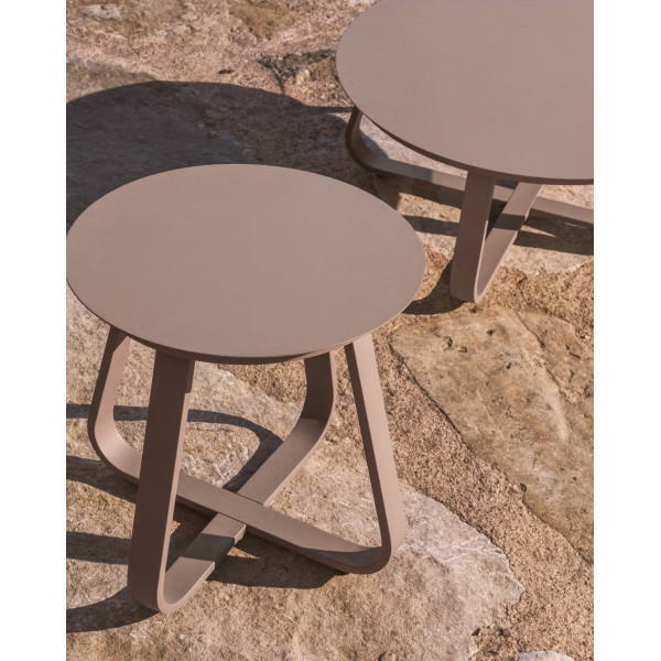 Садовый журнальный столик La Forma Tamaris O00664RR12 Бежевый Ø 80 см-2