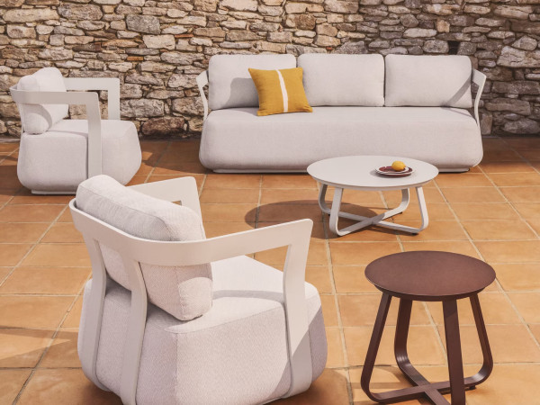 Садовый журнальный столик La Forma Tamaris O00664RR39 Экрю Ø 80 см-2