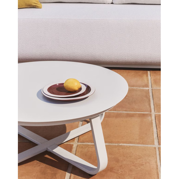 Садовый журнальный столик La Forma Tamaris O00664RR39 Экрю Ø 80 см-1