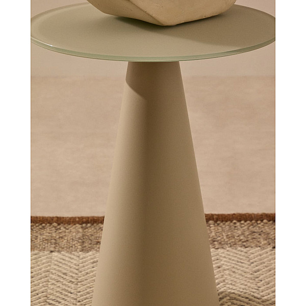 Кавовий столик La Forma WILSHIRE T00017CR03 Сірий Ø 35 см-1