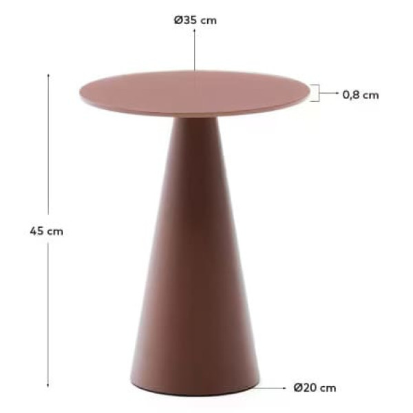 Кофейный столик La Forma WILSHIRE T00017CR16 Теракотовий Ø 35 см-5