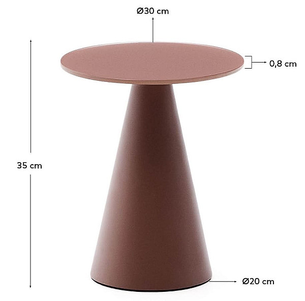 Журнальный столик La Forma Wilshire T00018CR16 Терракотовый Ø 30 см-6