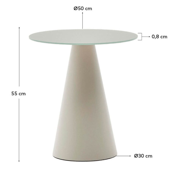 Кофейный столик La Forma WILSHIRE T0500003CR03 Серый Ø 50 см-5