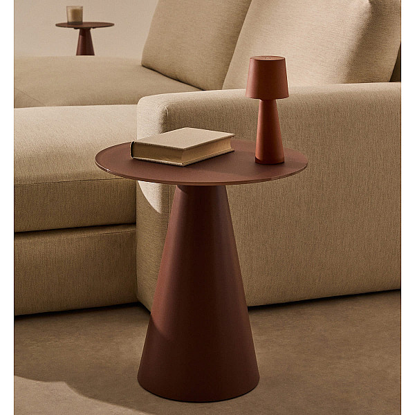 Кофейный столик La Forma WILSHIRE T0500003CR16 Терракотовый Ø 50 см-0