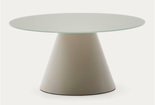 Кавовий столик La Forma WILSHIRE T0600003CR03 Сірий Ø 80 см-1