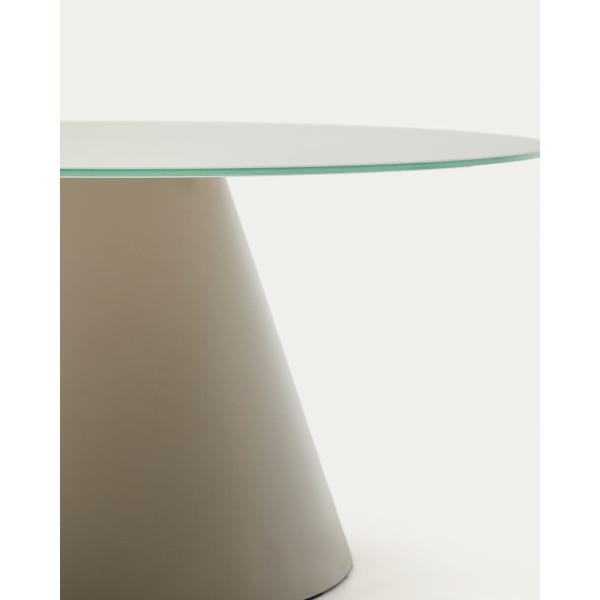 Кавовий столик La Forma WILSHIRE T0600003CR03 Сірий Ø 80 см-3