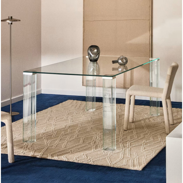 Стол обеденный La Forma Adularia T00240CR07 Прозрачный 200x100 см-0