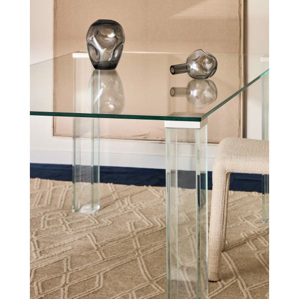 Стол обеденный La Forma Adularia T00240CR07 Прозрачный 200x100 см-2