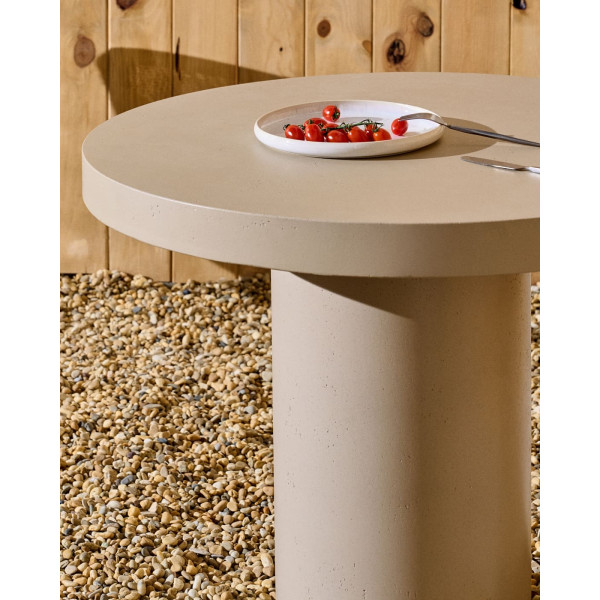 Стіл обідній La Forma AIGUABLAVA T00048PR39 Бежевий Ø 90 см-1