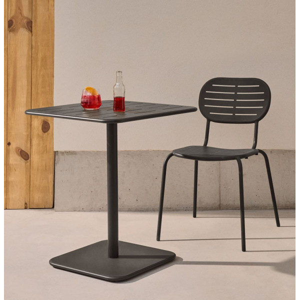 Вуличний стіл La Forma Brai T00100RR02 Темно-сірий 70х70 см-0