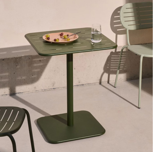 Вуличний стіл La Forma Brai T00100RR19 Зелений 70х70 см-0