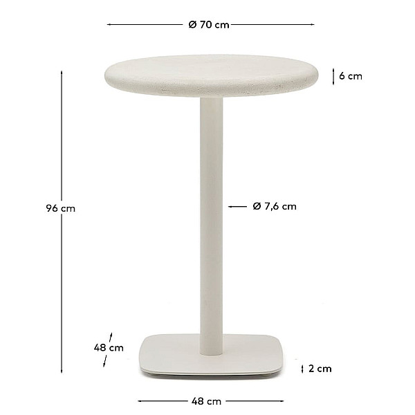 Стол La Forma DINA T00194PR05 Белый Ø 70 см-3