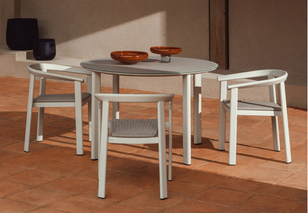 Круглый садовый стол La Forma Erice O00317CR39 Экрю Ø 120 см-2