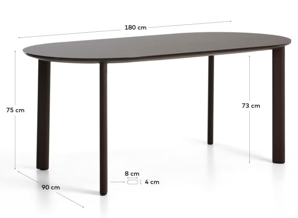 Садовий стіл La Forma Erice O00623CR09 Коричневий 180х90 см-7