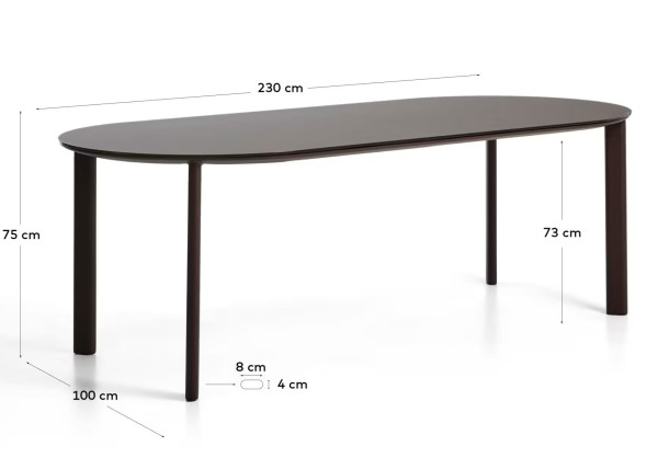 Садовий стіл La Forma Erice O00625CR09 Коричневий 230х100 см-7