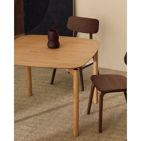 Обеденный стол La Forma Indara T00116WM46 Натуральный 100x100 см-1