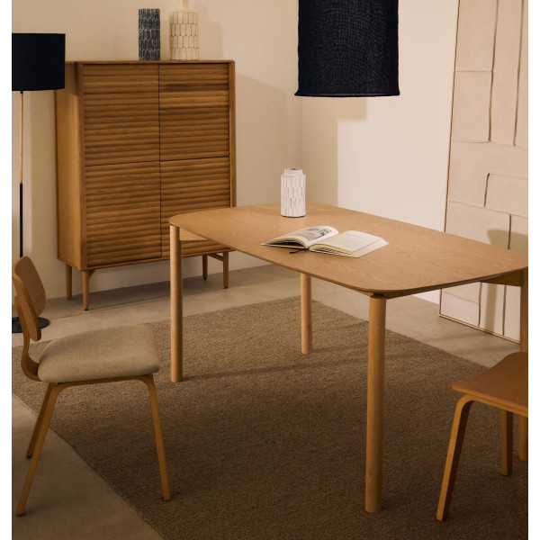 Обеденный стол La Forma Indara T00117WM46 Натуральный 160x90 см-1