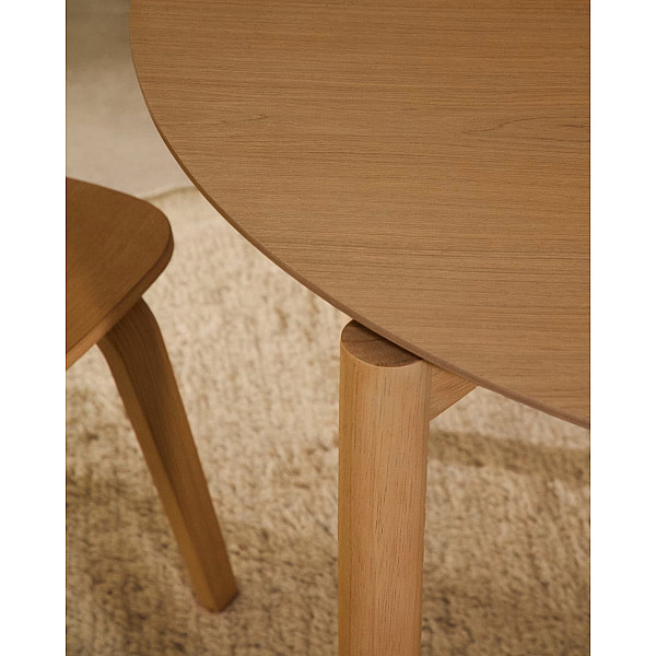 Обеденный стол La Forma Indara T00115WM46 Натуральный Ø 100 см-1