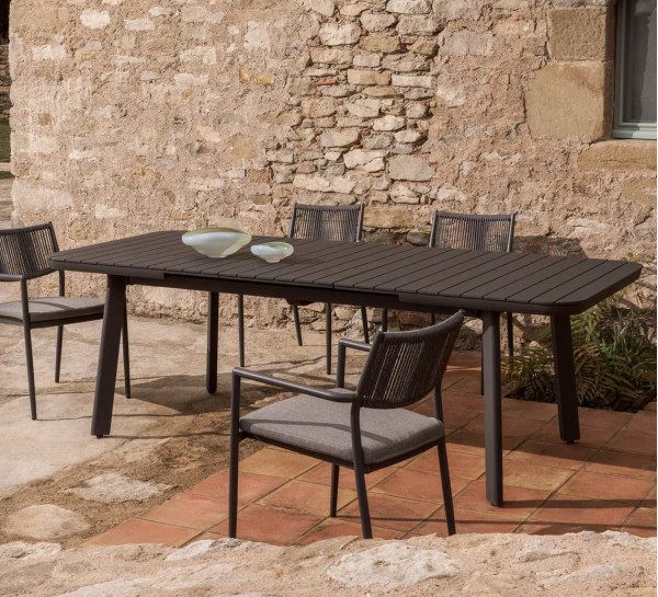 Раздвижной уличный стол La Forma Izola O00213RR02 Графит 220 (280) x 100 см-0