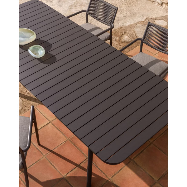 Раздвижной уличный стол La Forma Izola O00213RR02 Графит 220 (280) x 100 см-2