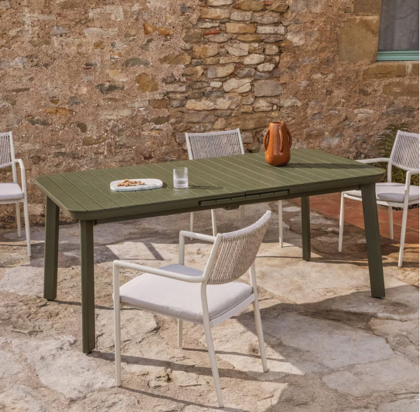 Раздвижной уличный стол La Forma Izola O00400RR19 Зеленый 185 (235) x 100 см-0