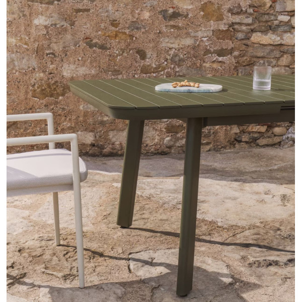 Раздвижной уличный стол La Forma Izola O00400RR19 Зеленый 185 (235) x 100 см-4