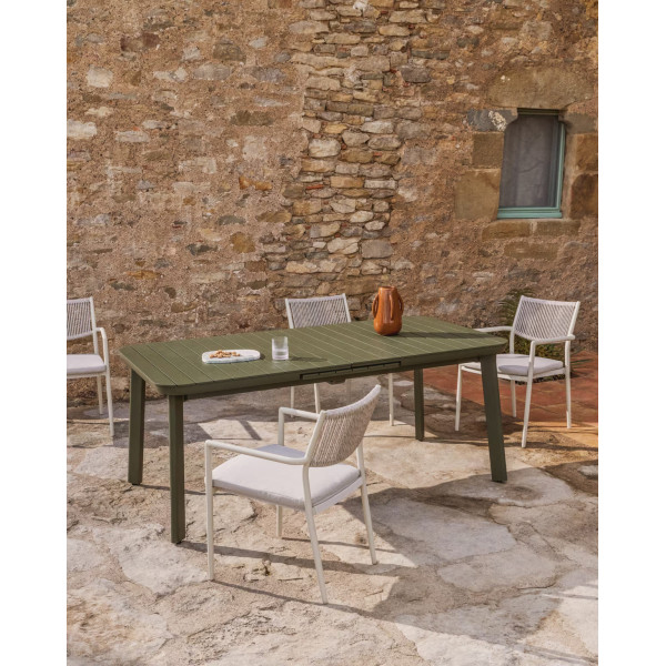 Раздвижной уличный стол La Forma Izola O00400RR19 Зеленый 185 (235) x 100 см-1