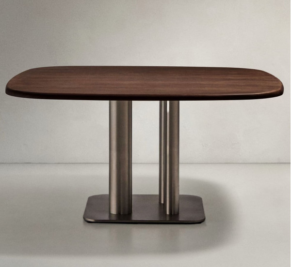 Обідній стіл La Forma Melvar T00255WM10 Горіх 150х150 см-0