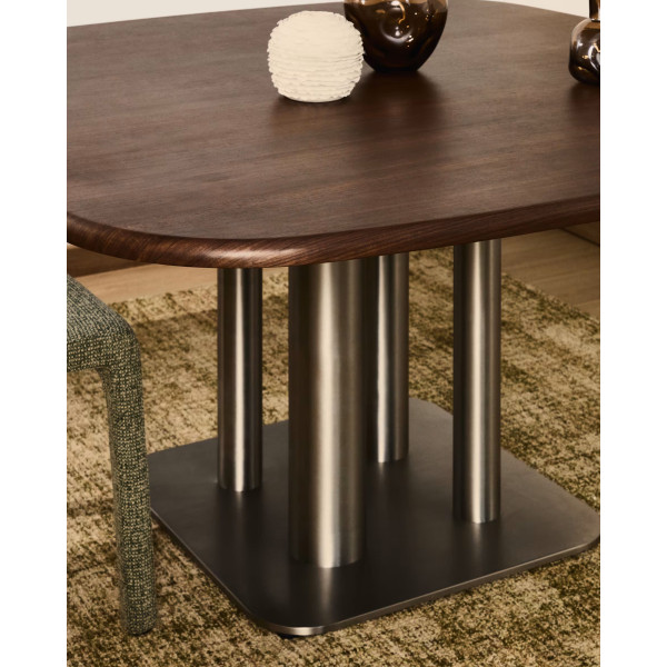 Обідній стіл La Forma Melvar T00261WM10 Горіх 121х121 см-2