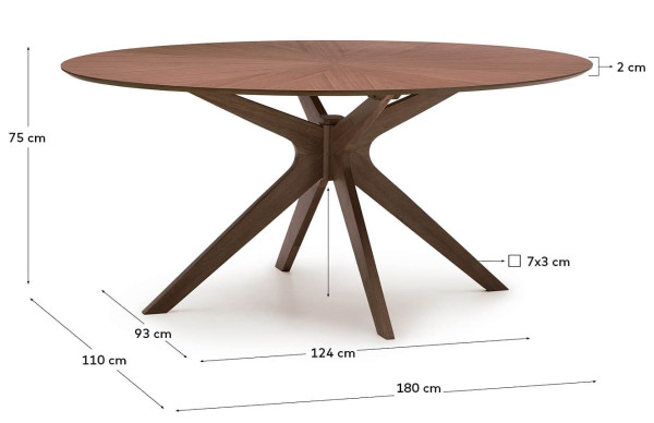 Обеденный стол La Forma Naanim T00037MM41 180х110 см-8