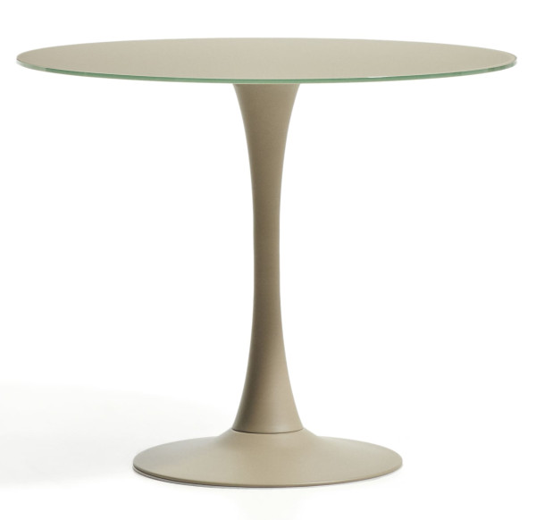 Стол обеденный La Forma Vedira T00582CR14 Taupe Ø 90 см-0