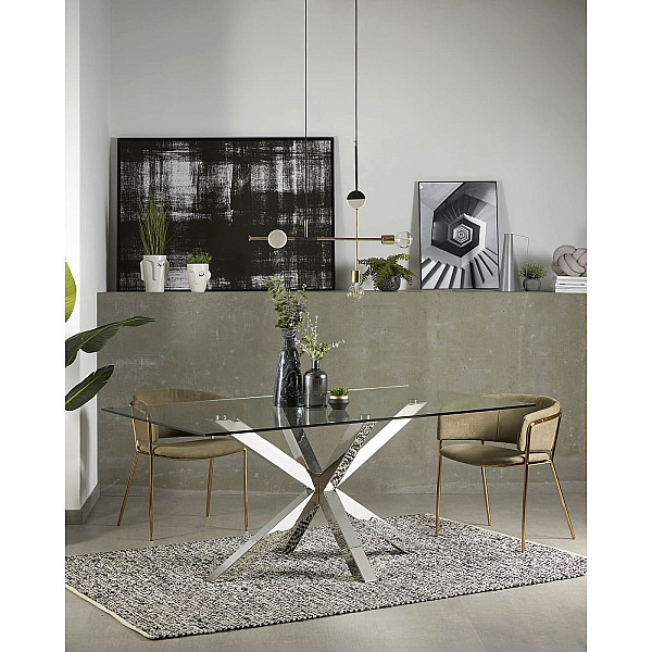 Обеденный стол La Forma ARYA 200х100 см Прозрачный C358C07-1