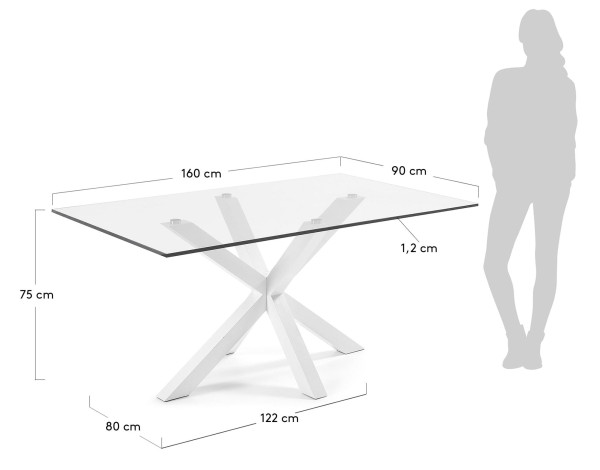 Обеденный стол La Forma ARYA 160х90 см Прозрачный C435C07 Обеденный стол La Forma ARYA 160х90 см Прозрачный C435C07-7