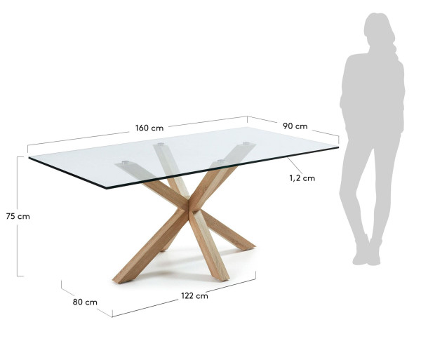 Обеденный стол La Forma ARYA 160х90 см Прозрачный C437C07 Обеденный стол La Forma ARYA 160х90 см Прозрачный C437C07-6