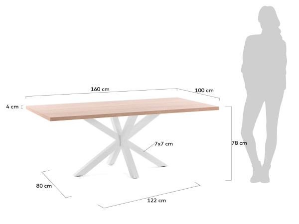Обідній стіл La Forma ARYA 160х100 см Дуб сонома CC1310M46 Обідній стіл La Forma ARYA 160х100 см Дуб сонома CC1310M46-6