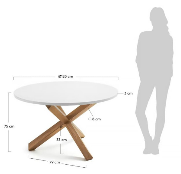 Обеденный стол La Forma NORI 120 см C473L05-9
