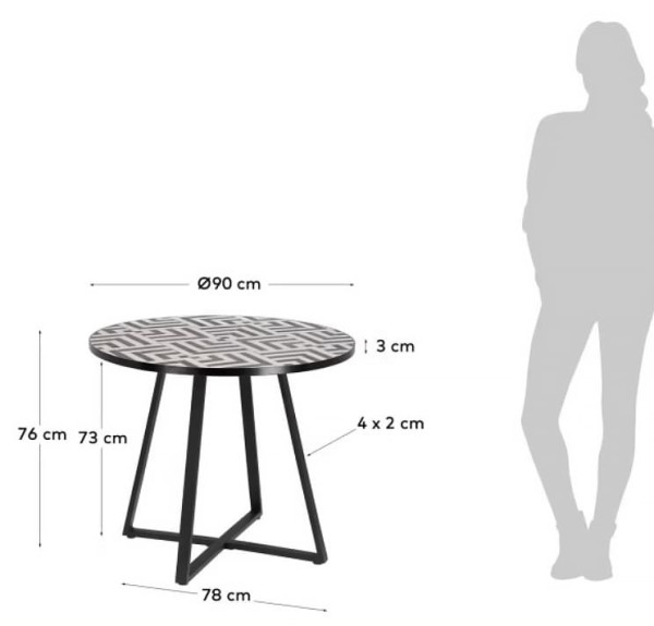Обідній стіл La Forma Tella CC5118K05 Ø 90 см-7